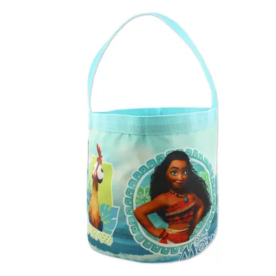 Disney Moana Maui Girls Collapsible Nylon Gift Basket Bucket Tote Bag (One Size Blue)