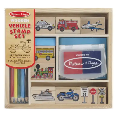 Melissa & Doug Wooden Stamp Set-Vehicle MDSS-2409