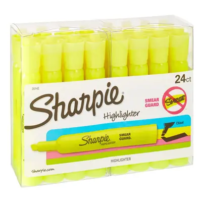 SHARPIE Tank Style Highlighters Chisel Tip Fluorescent Yellow Count