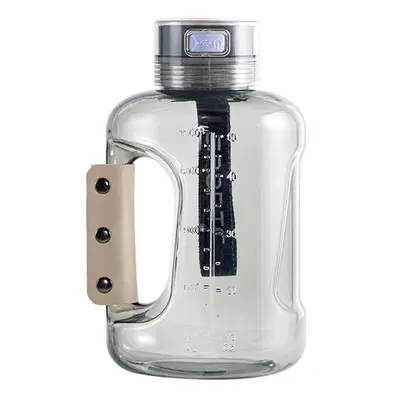 (Grey) Water Bottle with Hydrogen Water Generator Durable Large Capacity Water Cup for Barbecue 