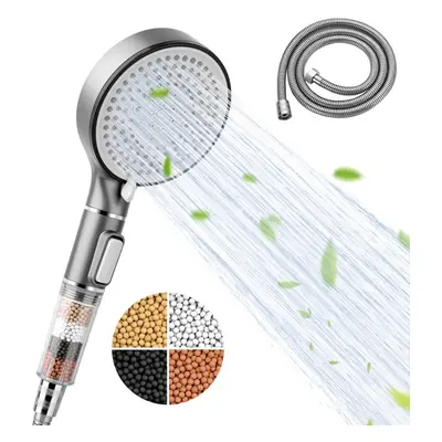 Shower Head, High Pressure Shower Head Hard Water Filter Shower Head with Modes, Universal Power