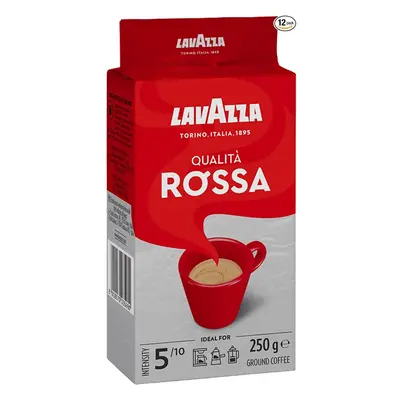 12 X Lavazza Rossa Ground Coffee 250g (12 PACK BUNDLE)