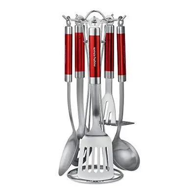 Morphy Richards Kitchen Utensil Set, Accents Range, Kitchen Tool Set, Stainless Steel, Red, 5-Pi