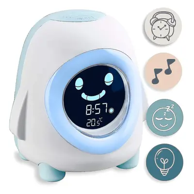 Pino Children's Alarm Clock With Night Light Music Lighting