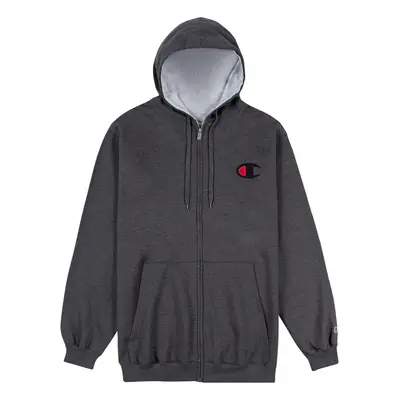 Champion Mens Big and Tall Full Zip Hoodie Classic Embroidered Logo (3