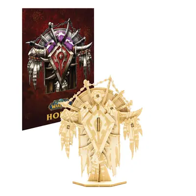 World of Warcraft Horde 3D Wood Puzzle Model Figure Kit (19 Pcs) & Poster - Build & Paint A 3-D 