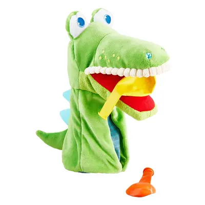 HABA Glove Puppet Eat it Up Croco - Hand Puppet with Belly Bag to Eat