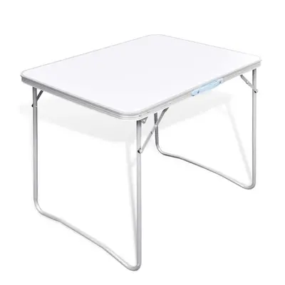 vidaXL Foldable Camping Table with Metal Frame Outdoor Garden Carrying Desk