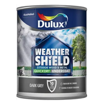 STX_445257 Dulux Weathershield Quick Dry Undercoat 750ml Dark Grey (5092084)