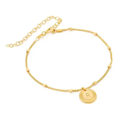 Mini Rayos Initial Bracelet / Anklet in 18ct Gold Plating