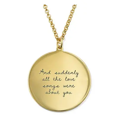 Handwritten Style Necklace in 18ct Gold Plating