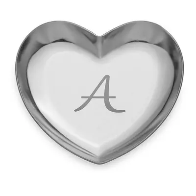 Personalised Heart Jewellery Tray in Silver Colour