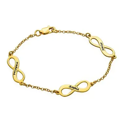 Multiple Infinity Bracelet in 14ct Solid Yellow Gold