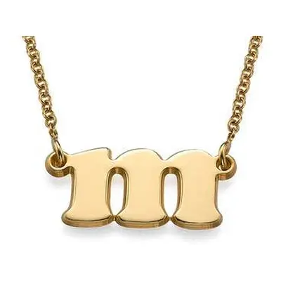 Small Initial Necklace for Girls in 18ct Gold Plating