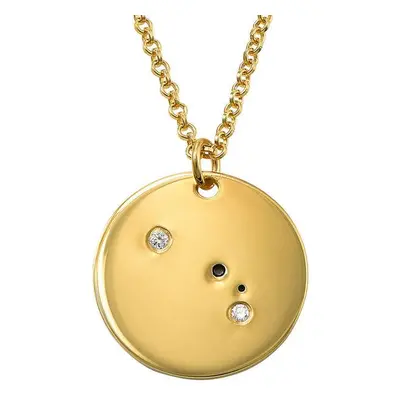 Aries Constellation Necklace with Diamonds in Gold Plating