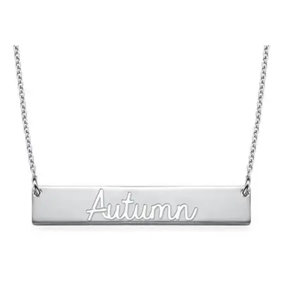 Cut Out Name Bar Necklace