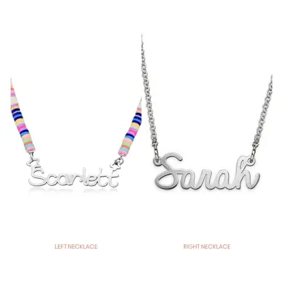 The Little Lady’s Name Necklace Set in Sterling Silver