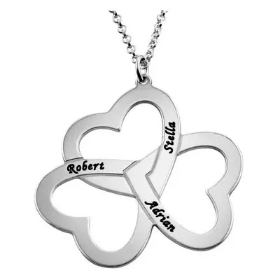 Personalised 3 Heart Necklace