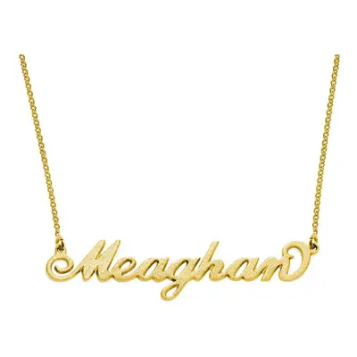 Sparkling Diamond-Cut 18ct Gold Vermeil Carrie Style Name Necklace