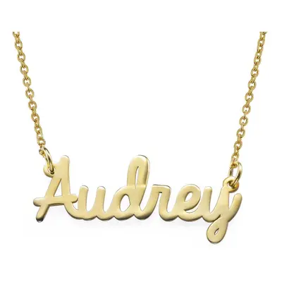 Personalised Cursive Name Necklace in 18ct Gold Vermeil