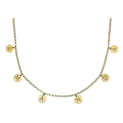 Initials Choker Necklace in 18ct Gold Vermeil