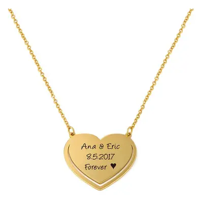 Personalised Heart Necklace in 18k Gold Vermeil