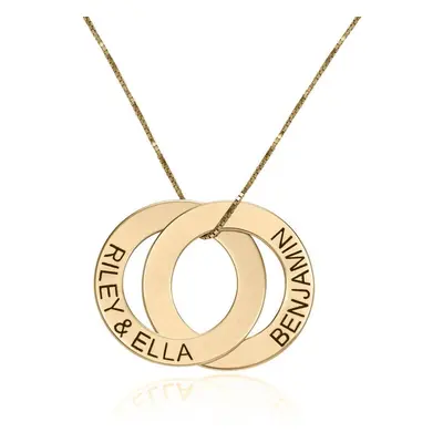 Russian Ring Necklace with 2 Rings in 10ct Solid Yellow Gold