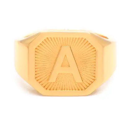 Heritage Initial Ring for Men in 18ct Gold Vermeil