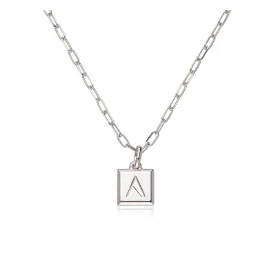 Block Necklace in Sterling Silver