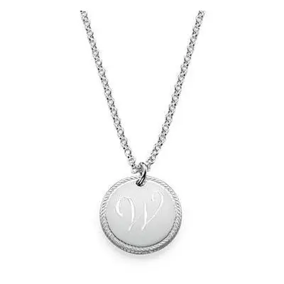 Sterling Silver Circle Initial Necklace