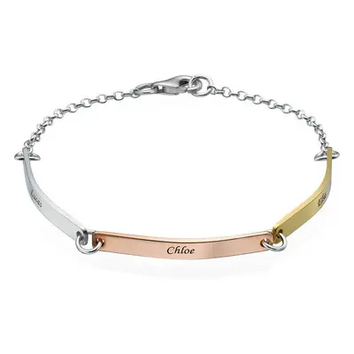 Personalised Bar Bracelet - Multi-Toned