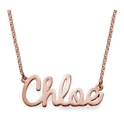 Cursive Name Necklace in 18ct Rose Gold Plating