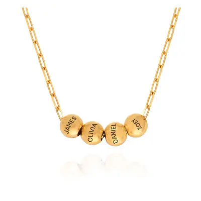 The Balance Bead Necklace in 18ct Gold Plating