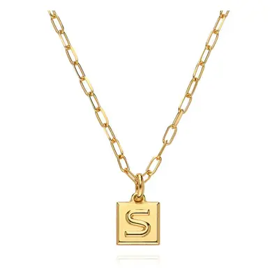 Block Necklace in 18ct Gold Vermeil