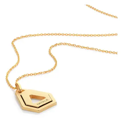 Triangle Name Necklace Made With AI in 18K Gold Vermeil