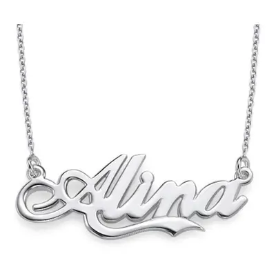 Sterling Silver inspired by Coca Cola Style Name Necklace