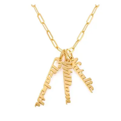 Chain Link Name Necklace in 18ct Gold Plating