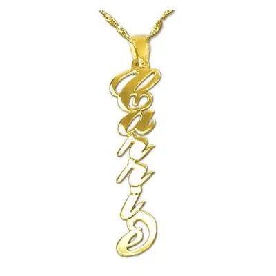 Vertical 14ct Gold “Carrie” Style Name Necklace