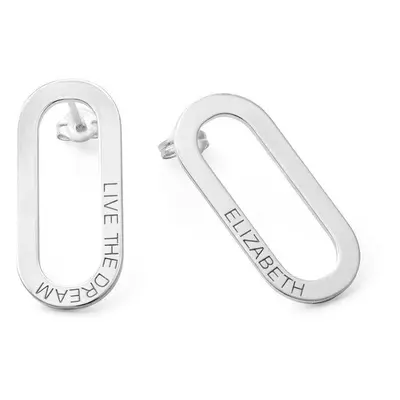 Aria Single Chain Link Earrings in Sterling Silver