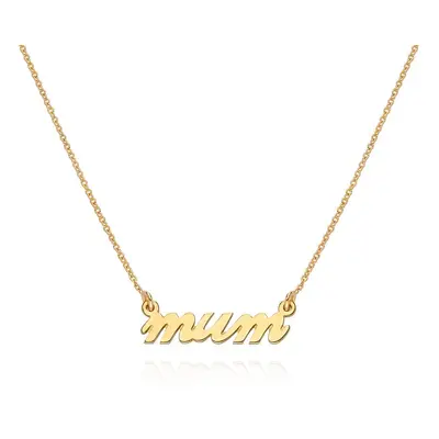 Mum Cursive Necklace in 18ct Gold Vermeil