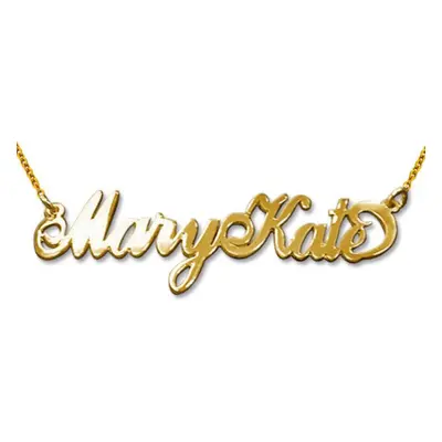 Double Name Carrie Name Necklace in 18ct Gold Plating