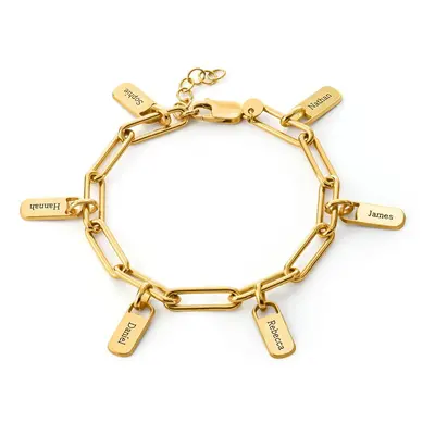 Rory Chain Link Bracelet with Custom Charms in 18ct Gold Vermeil