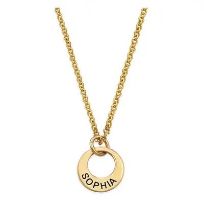 Tiny Mini Disc Necklace in 18ct Gold Plating