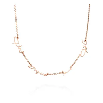 Arabic Multiple Name Necklace in 18ct Rose Gold Plating