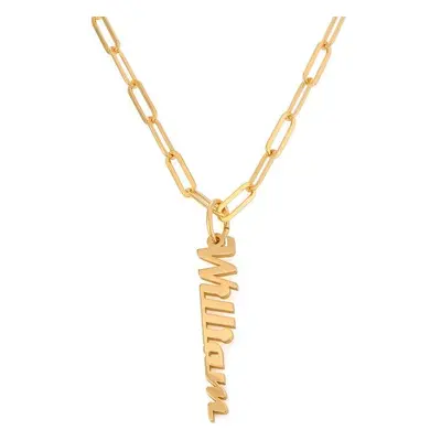 Chain Link Name Necklace in 18ct Gold Vermeil