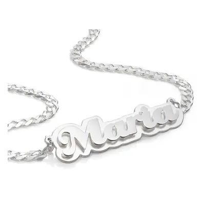 Alexis Double Plated Name Necklace in Sterling Silver