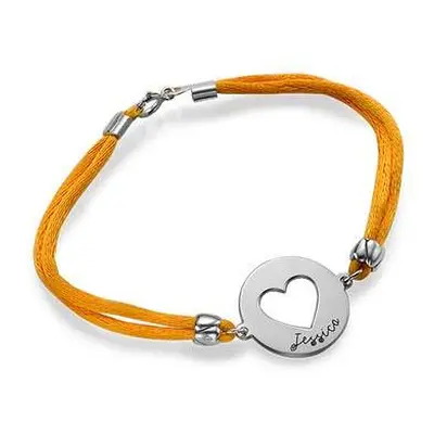 Silver Personalised Heart Bracelet