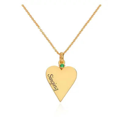 6 Piece Personalised Friendship and Birthstone Necklace in 18ct Gold Vermeil