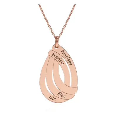 Engraved Drop Necklace in 18ct Rose Gold Plating