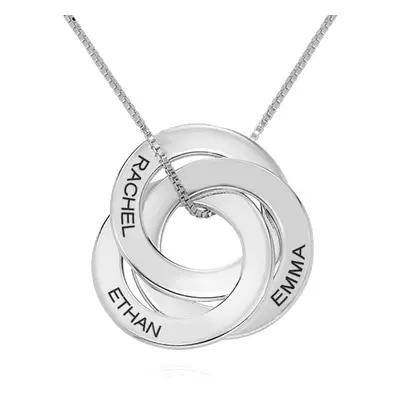 Russian Ring Necklace in Sterling Silver